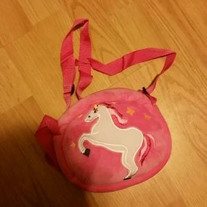 Pink purse with a unicorn